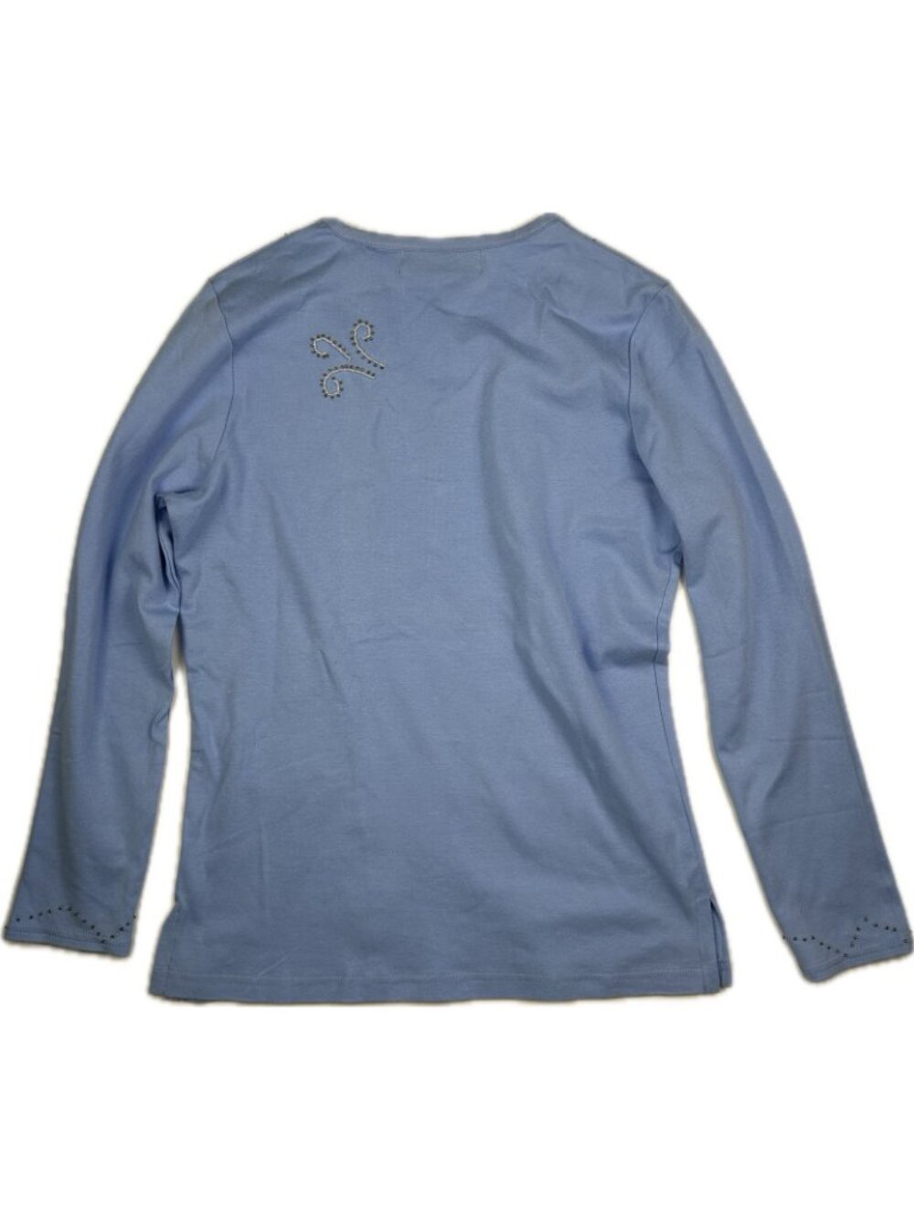 Storybook Knits Women’s Angels Sweatshirt Crew Neck Top Long Sleeves Blue XS NWT - Picture 2 of 8